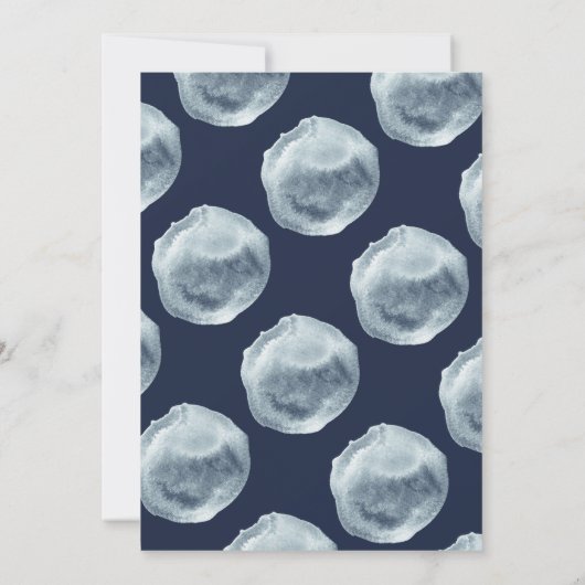 50e Twilight Blue Bubble verjaardagsfeestje foto Kaart (Achterkant)