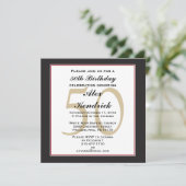 50e uitnodiging op het plein van de Birthday Party (Staand voorkant)