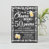 50e uitnodiging ter gelegenheid van de geboorte | (Staand voorkant)