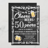 50e uitnodiging ter gelegenheid van de geboorte | (Voorkant / Achterkant)