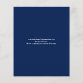 50e uitnodiging van de 50e verjaardag van de blauw flyer (Achterkant)