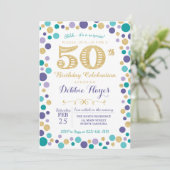 50e uitnodiging van de Birthday Partij (Staand voorkant)
