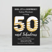 50e uitnodiging van de Birthday Party (Staand voorkant)