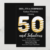 50e uitnodiging van de Birthday Party (Voorkant / Achterkant)