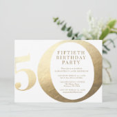 50e uitnodiging van de Birthday Party (Staand voorkant)