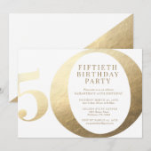 50e uitnodiging van de Birthday Party (Voorkant / Achterkant)