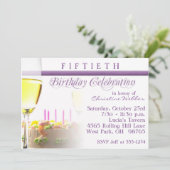 50e uitnodiging van de Birthday Party (Staand voorkant)