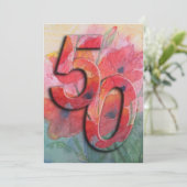 50e uitnodiging van de Birthday Party (Staand voorkant)