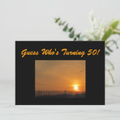 50e uitnodiging van de Birthday Party (Staand voorkant)