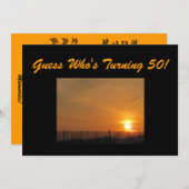 50e uitnodiging van de Birthday Party (Voorkant / Achterkant)