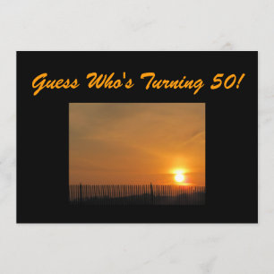 50e uitnodiging van de Birthday Party