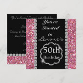 50e uitnodiging van de Birthday Party (Voorkant / Achterkant)
