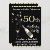 50e uitnodiging van de Birthday Party (Voorkant / Achterkant)