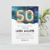 50e uitnodiging van de Birthday Party (Staand voorkant)