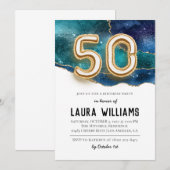 50e uitnodiging van de Birthday Party (Voorkant / Achterkant)