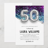 50e uitnodiging van de Birthday Party (Voorkant / Achterkant)