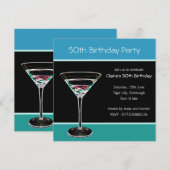 50e uitnodiging van de Birthday Party (Voorkant / Achterkant)