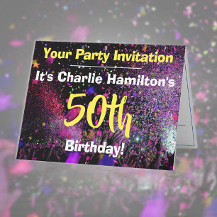 50e uitnodiging van de Birthday Party