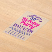 50e uitnodiging van de Birthday Party (Laagn)