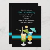 50e uitnodiging van de Birthday Party (Voorkant / Achterkant)