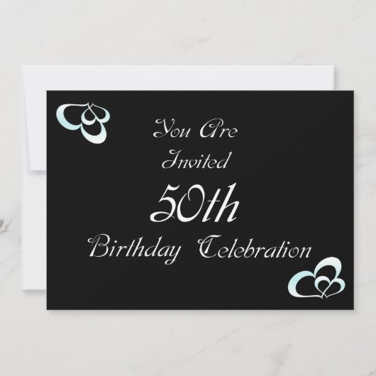 50e uitnodiging van de Birthday Party (Voorkant)