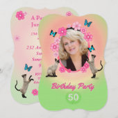 50e uitnodiging van de Birthday Party (Voorkant / Achterkant)