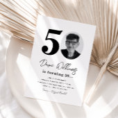 50e uitnodiging van de Birthday Party | 50e verjaa