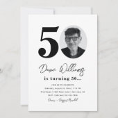 50e uitnodiging van de Birthday Party | 50e verjaa (Voorkant)