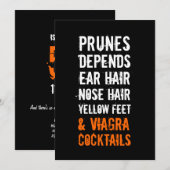 50e uitnodiging van de Birthday Party Geezer (Voorkant / Achterkant)