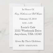 50e uitnodiging van de Partij van de Jubileum (Achterkant)