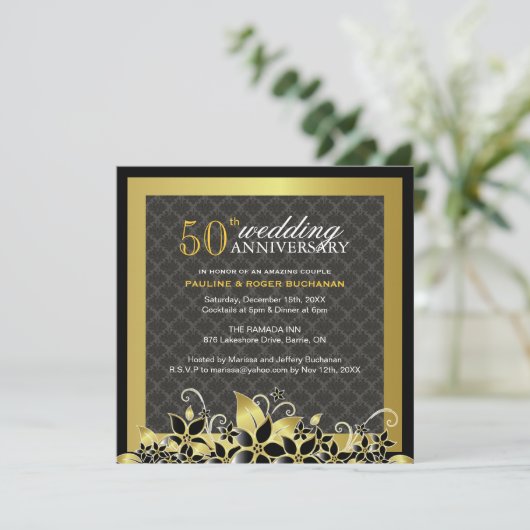 50e uitnodiging van de Partij van de Jubileum (Staand voorkant)