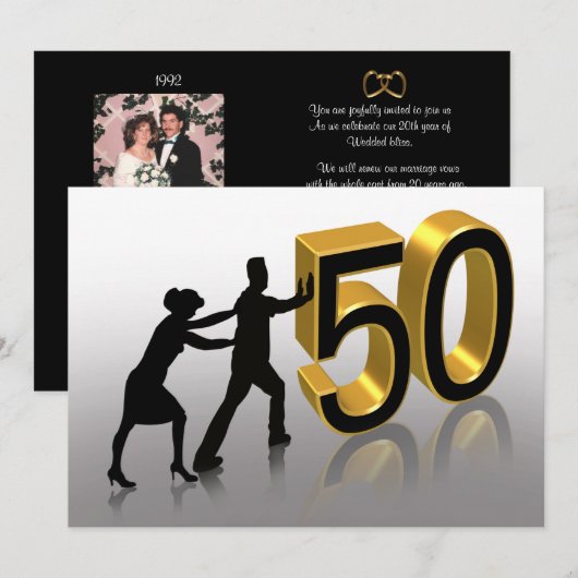 50e uitnodiging van de Partij van de Jubileum (Voorkant / Achterkant)