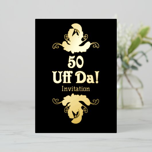 50e uitnodiging van de UFF DA Birthday (Staand Voorkant)