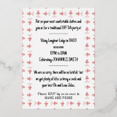 50e uitnodiging van de UFF DA Birthday (Achterkant)