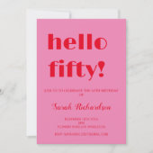 50e uitnodiging van de verjaardag (Voorkant)