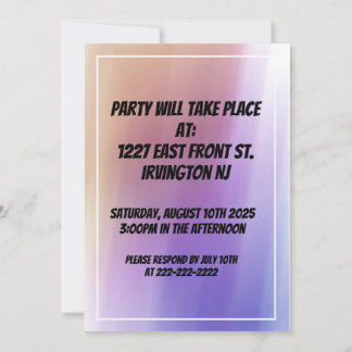 50e uitnodiging van de verjaardag