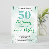 50e uitnodiging van de verjaardag (Staand voorkant)