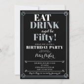 50e uitnodiging van de verjaardag (Voorkant)