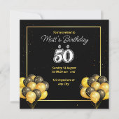 50e uitnodiging van de verjaardag (Voorkant)