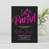 50e uitnodiging van de verjaardag | 50e verjaardag (Staand voorkant)