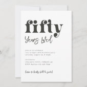 50e uitnodiging van de verjaardag | Foto 50e verja (Voorkant)