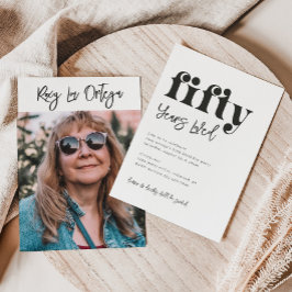 50e uitnodiging van de verjaardag | Foto 50e verja