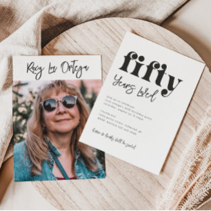 50e uitnodiging van de verjaardag   Foto 50e verja