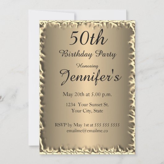 50e uitnodiging voor gouden feestdag (Voorkant)