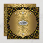 50e uitnodiging voor goudfeest (Voorkant / Achterkant)