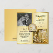 50e Uitnodigingen van de Golden Jubileum Verrassin (Voorkant / Achterkant)