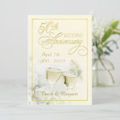 50e Uitnodigingen van de Golden Wedding Jubileum P (Staand voorkant)