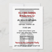 50e URPRISE Birthday Black Red White B471 Kaart (Achterkant)