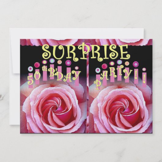 50e URPRISE Birthday Party Invitation Kaart (Voorkant)