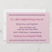 50e URPRISE Birthday Party Invitation Kaart (Achterkant)